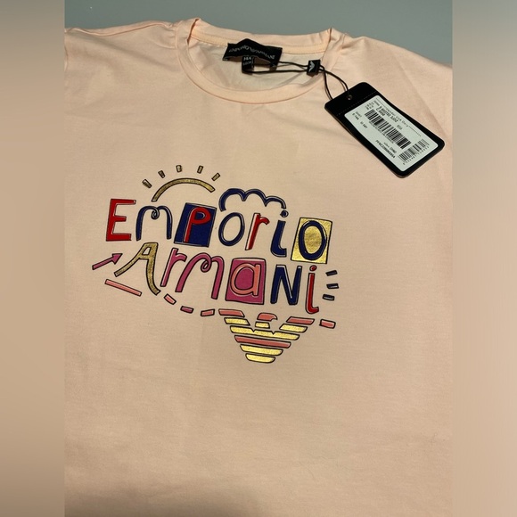 Emporio Armani teen girls pink t-shirt - Picture 8 of 10